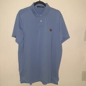 Ralph Lauren RLX Polo Shirt blue Performance Golf SEMINOLE GC Mens Size L